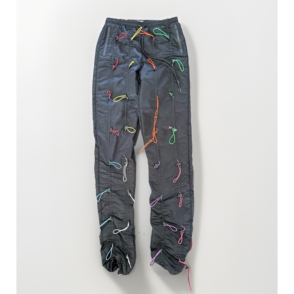 Eptm Gonchang Y2K Accordion Bungee Cord Pants Size 31 Edm Rave Goth Punk Emo